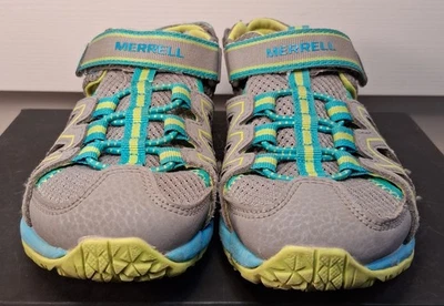 Merrell Hydro Quench Gris Azul Amarillo Niños Exterior Talla 13 Foto 1 de 4