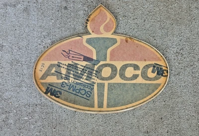 Adesivo adesivo vintage NOS original AMOCO posto de gasolina publicidade 12"" - Imagem 1 de 4