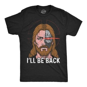 Camisetas divertidas para hombre Ill Be Back Jesus Sarcástico Religioso Gráfico Novedad Camiseta para - Imagen 1 de 7