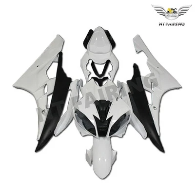 Kit de carenado blanco stock de EE. UU. apto para Yamaha YZF 600 R6 2006 2007 ABS plástico NTC Foto 1 de 4