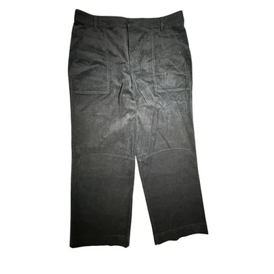 KUT FROM THE KLOTH PANTS WOMEN’S 14 BLACK CORDUROY STRAIGHT LEG TROUSERS - Image 1 of 4