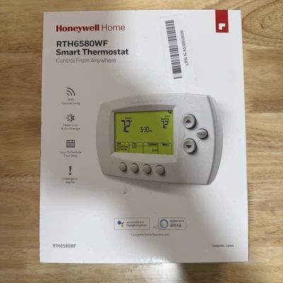 Honeywell Home Thermostat RTH6580WF Wi-Fi 7-Day Programmable C wire Open Box - Image 1 of 2