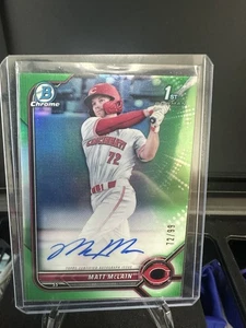 2022 Bowman - Chrome Prospect Autograph Matt McLain #CPA-MM Green Refractor 72/99 - Bild 1 von 5