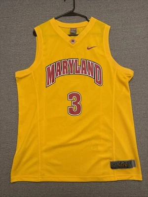 Camiseta deportiva de baloncesto para hombre Nike Elite XL Juan Dixon Maryland Terps #3 autografiada Foto 1 de 4