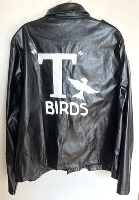 Chaqueta Grease T-Birds Disfraz Negro Imitación Cuero Adulto 2018 Paramount Pictures Foto 1 de 4