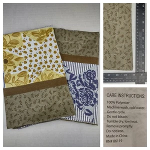 Juego de 2 fundas de almohada florales tamaño estándar brida cosecha estacional 20x26+2 - Imagen 1 de 8