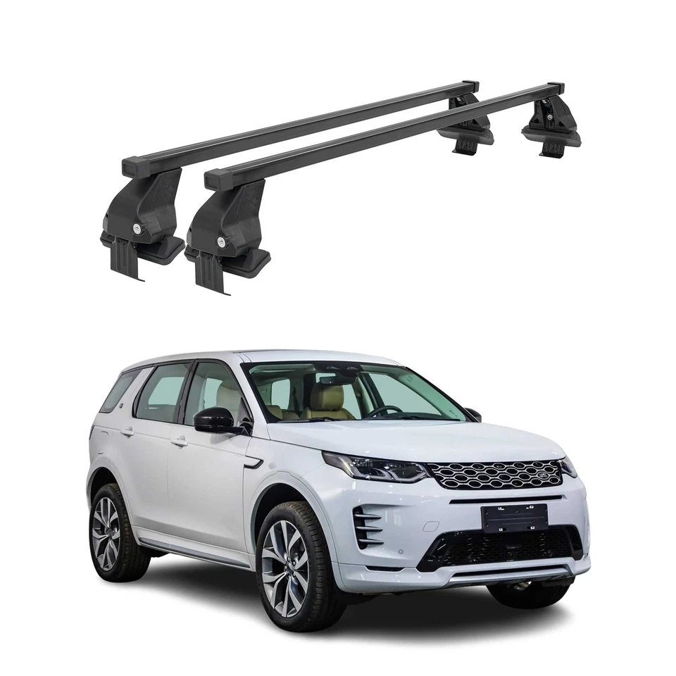 Barras transversales de techo lisas para Land Rover Discovery Sport 2020-2025 negras Foto 1 de 4