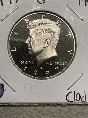 1997 S Kennedy Half Dollar Gem DCam Proof CN-Clad Lot X97 - Image 1 of 2
