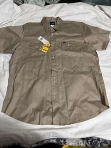 Wrangler pearl snap workwear cowboy cut button down short sleeve shirt 3XLT - Picture 1 of 7