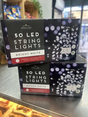 Christmas Led Lights String Main Plug In White. Pack Of X2 - Image 1 of 2