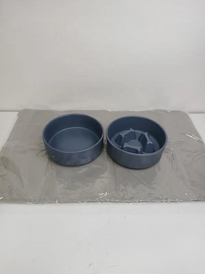 Frewinky Alimentador Lento y Juego de Tazones de Agua Cerámica para Perro Pequeño con Estera Foto 1 de 4