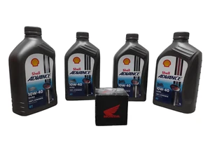 4 LITROS DE ACEITE Shell Advance 10w 40 + FILTRO ORIGINAL HONDA SH 125/150/300 - Imagen 1 de 3