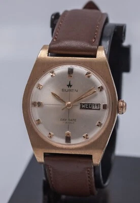 1960s - Buren Men's 34mm 17j Day Date Watch Cal. Int Durowe 471-3 - Image 1 of 4