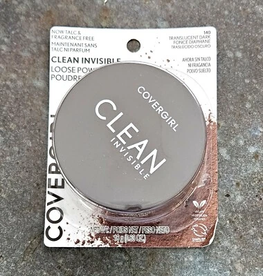 Covergirl #140 TRANSLUCENT DARK Clean Invisible Loose Powder .63 oz. NIP! - Image 1 of 2