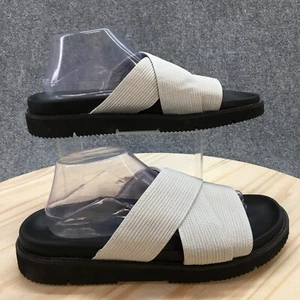 Calvin Klein Sandal Womens 10 Gray Rowland Open Toe Slip On Casual Comfort - Picture 1 of 12