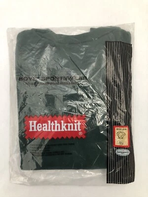 vintage healthknit crewneck sweatshirt youth size large 14-16 deadstock NIP 80s - Image 1 of 4