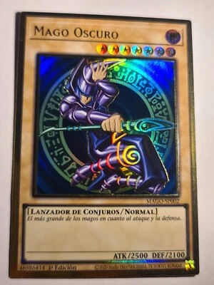 DARK MAGICIAN●YUGIOH●MAGO●2020●SPANISH●PREMIUM GOLD RARE●1st EDITION●NM●09295 - Image 1 of 2