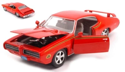 MODELLINO AUTO EPOCA STATICO DIECAST PONTIAC GTO JUDGE 1969 ARANCIO SCALA 1:24 - Immagine 1 di 2