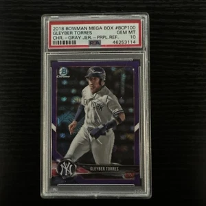 2018 Bowman Mega Box Chrome Gleyber Torres Purple Refractor /250 PSA 10 RC - Picture 1 of 2