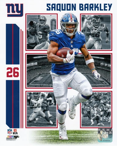 Saquon Barkley New York Giants LICENSED unsigned poster print 8x10 photo Cover