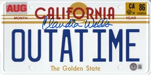 Claudia Wells Firmado Regreso al Futuro Outatime Placa Auto Beckett - Imagen 1 de 2