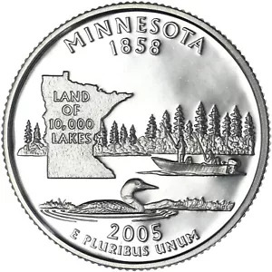 2005 S Minnesota State Quarter Gem PROOF Deep Cameo CN-Clad Coin - Picture 1 of 4