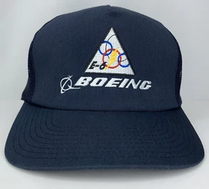 Boeing E-6 Blue Trucker Hat Adjustable Snapback Mesh Cintas Cap - Picture 1 of 9