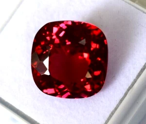 11.25 Ct Beautiful Natural Bright Red Ruby Cushion Cut Certified Loose Gemstone - Picture 1 of 9