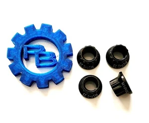 M10 x 1.25 12-Point Nut Kit Black Zinc Qty 4 - Bild 1 von 2