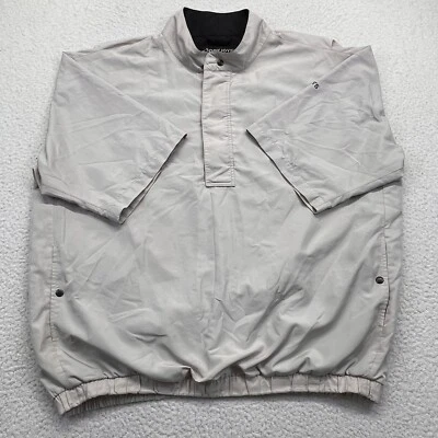 FootJoy DryJoys Jacket Mens 2XL Beige Short Sleeve Golf Performance Windbreaker - Image 1 of 4