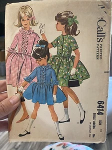 Vintage McCalls Sewing Pattern 6414 Size 10 Cut & Complete - Picture 1 of 1