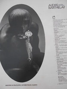 Publicité 1977 Alexis Barthelay Montres Ultra Plates Quartz French AD - Picture 1 of 1