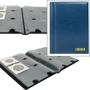 Taschenalbum Münzrähmchen Blau mit 10 Seiten für 60 Stück 50x50mm LINDNER S816 - Bild 1 von 4