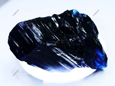 1014 Ct + Natural Translucent Blue Tanzanite Rough Certified LOOSE GEMSTONE - Image 1 of 4