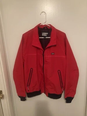 Lands End Mens Jacket Adult L 42-44 Red New Without Tags Waterproof - Image 1 of 4