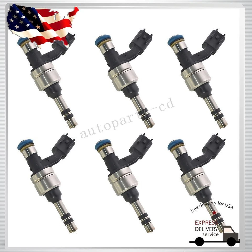 Set of 6 Fuel injectors for Chevrolet Camaro Impala 3.6L GMC Terrain 2012-2019 Foto 1 de 4