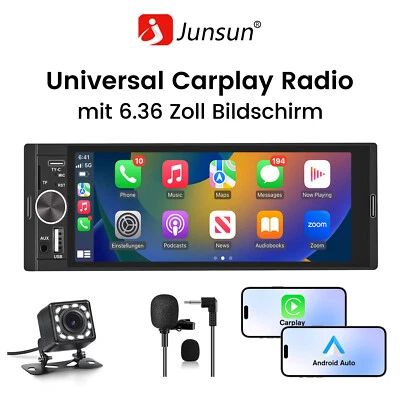Apple Carplay Autoradio 1 DIN GPS Navi Android Auto RDS WIFI USB Mit Bildschirm - Bild 1 von 4