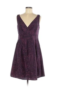 Land’s End Dress Sz 8🌟Silk/Cotton🌹Wine Burgundy A-Line Sleeveless Chic - Picture 1 of 11