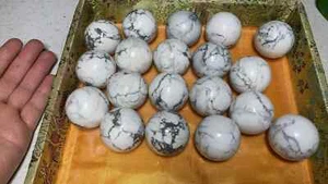 only 9pcs 40mm 890grams Natural howllite Sphere crystal HEALING - Picture 1 of 1