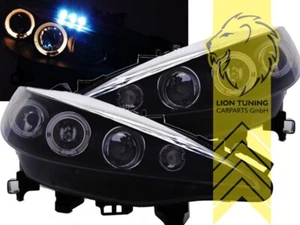 LED Angel Eyes Scheinwerfer für Peugeot 207 207CC Cabrio SW Break schwarz - Bild 1 von 7