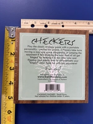 Wood Checkers Game (mini) - Image 1 of 2