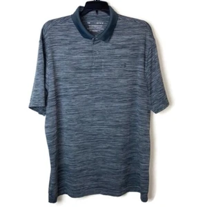 Under Armour Heat Gear Gray Short Sleeve Polo Shirt Men's Size Large - Picture 1 of 7