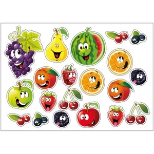 Fruit Faces Sticker Sheet Decal Fruit Wall Self Adhesive Vinyl A4 PS0104 - Picture 1 of 1
