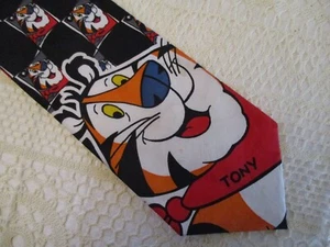 VTG TONY THE TIGER NECKTIE 1997 "IT'S GREAT" CEREAL KELLOGG'S COLLECTION - Picture 1 of 4