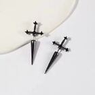 Gothic Sword Screw Piercing Earrings Vintage Cool Punk Crystal Men Women Jewelry