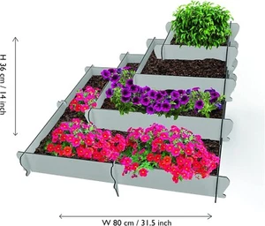 Palram KIMY 4Tier Pyramid Raised Garden Bed Kit, Outdoor Elevated Planter Box - Picture 1 of 5