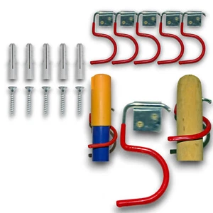 5x Gerätehalter Haken Werkzeughalter Gartengerätehalter Besenhalter Stielhalter - Bild 1 von 7