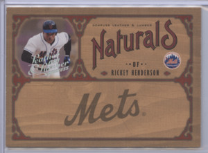 RICKEY HENDERSON 2005 DONRUSS LEATHER & LUMBER SILVER /100 METS