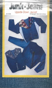 Junk-Jeans Pattern-Misses Upside-Down Jacket in Sizes Small-XL - Picture 1 of 1