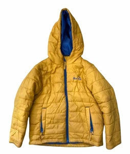 Peter Storm Senf Kinder wattierter Mantel 7-8 Jahre Puffer durchgehender Reißverschluss Kapuze - Bild 1 von 9